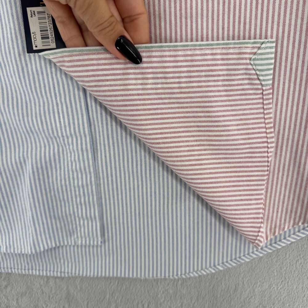 Ralph Lauren Fun Shirt Men XL Multi Color Striped Oxford Button Down 100%Cotton - Picture 9 of 16